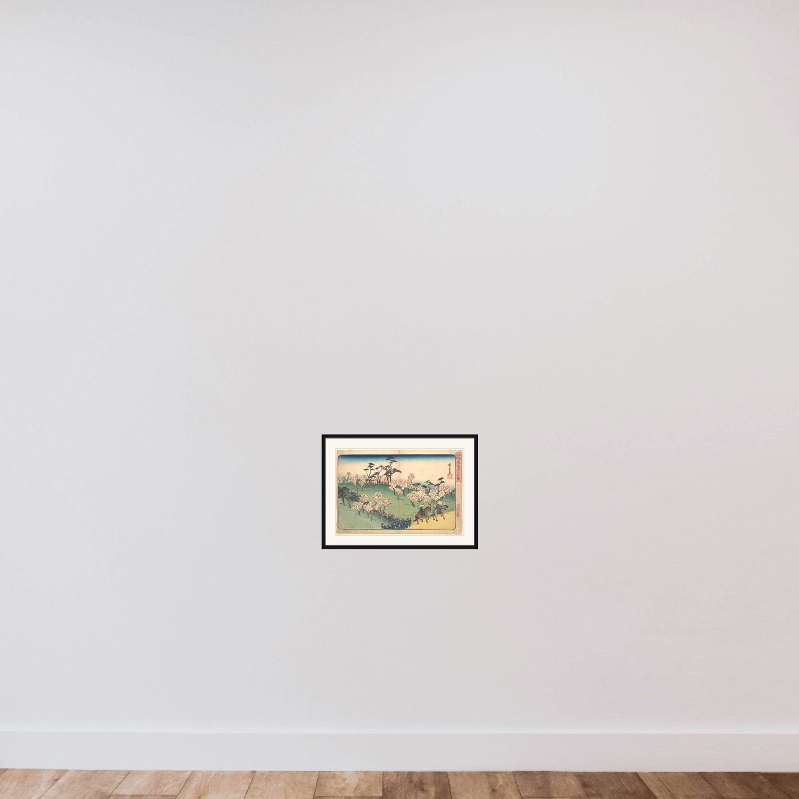 Asukayama Hanami framed — shown to scale