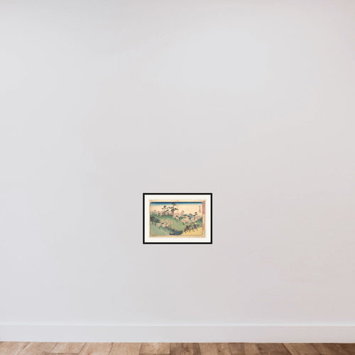 Asukayama Hanami framed — shown to scale