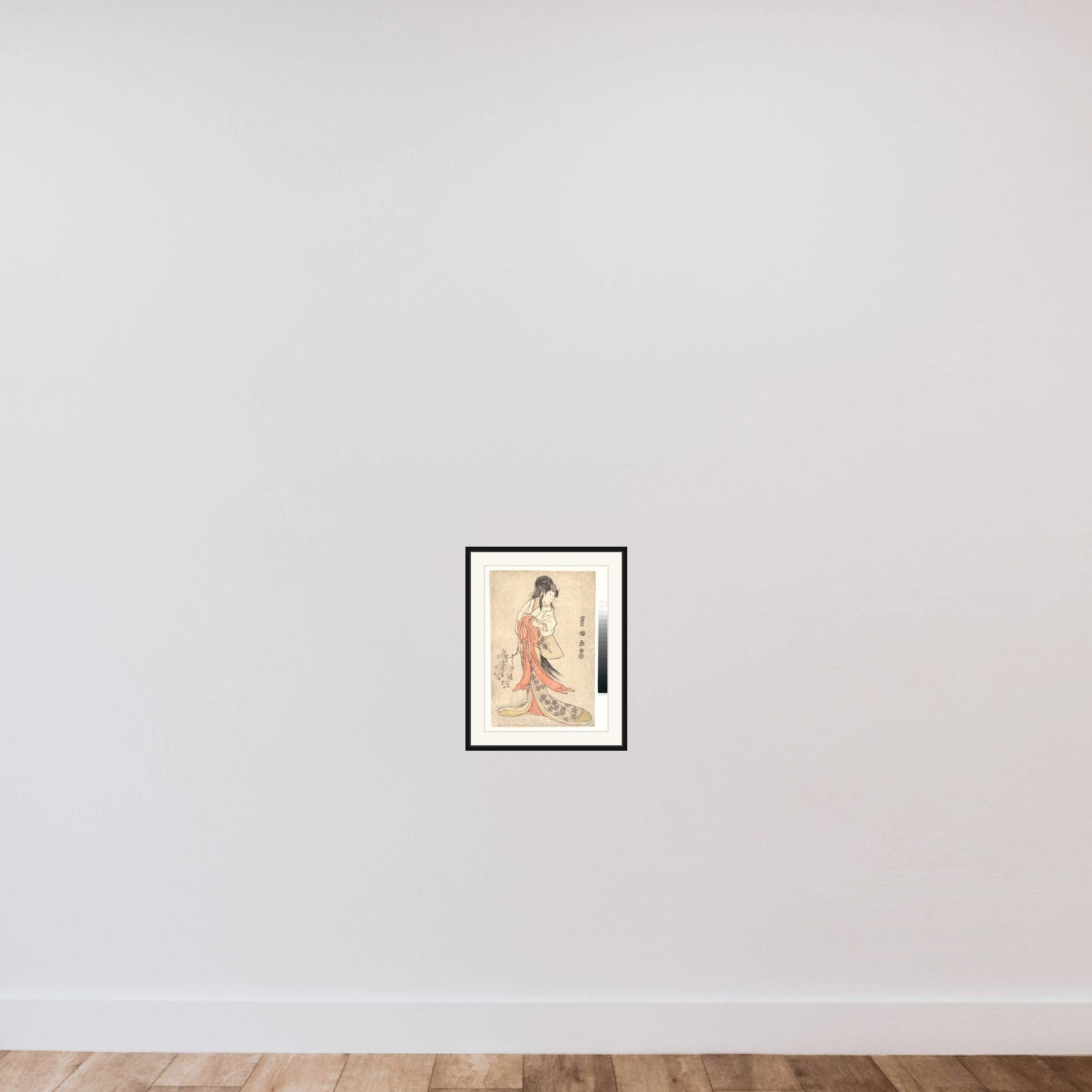 Kabuki Actor Segawa Kikunojō III in a Mad Female Role framed — shown to scale