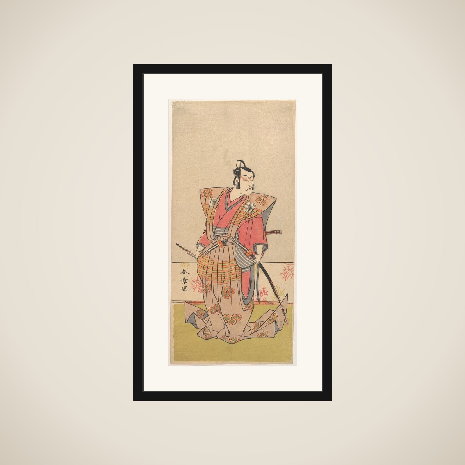 The Actor Ichikawa Danjūrō V as a Samurai framed