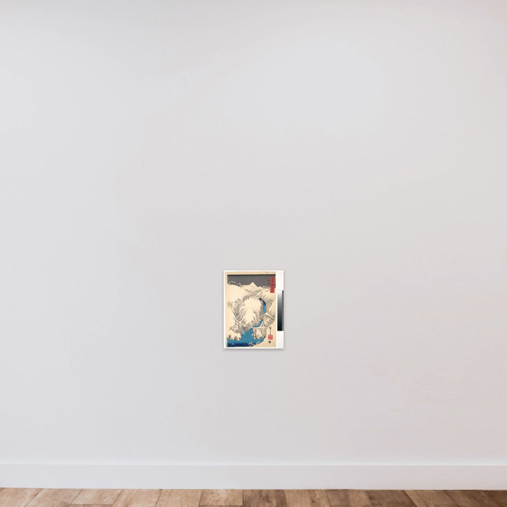 Mountains and Rivers Along the Kisokaidō unframed — shown to scale