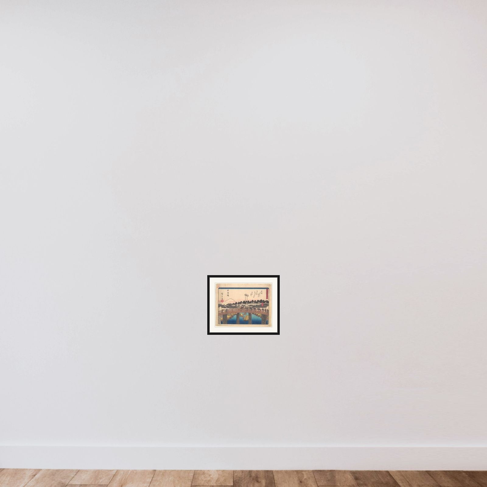 東海道五十三次　日本橋 framed — shown to scale