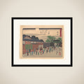 東海道五十三次　府中　二丁町廓之図 framed