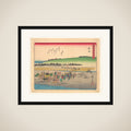 東海道五十三次　金谷 framed