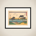 東海道五十三次　見附　天竜川舟渡し framed