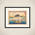 東海道五十三次　舞坂 framed