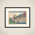 Sakanoshita, from the series The Fifty-three Stations of the Tōkaidō Road framed