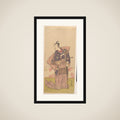 The Actor Matsumoto Koshiro 2nd as a Samurai framed