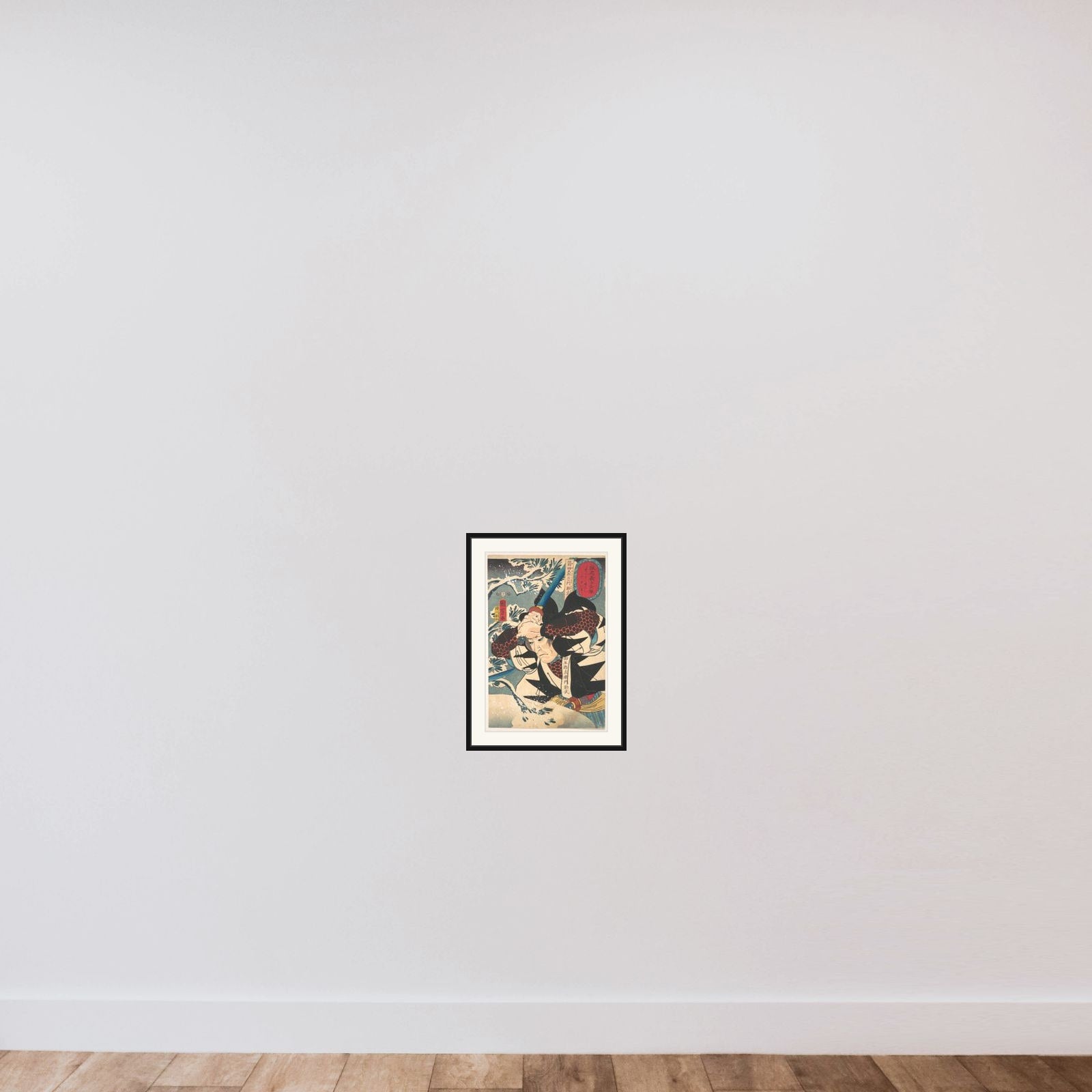 Portrait of Yada Gorosaemon Suketake framed — shown to scale