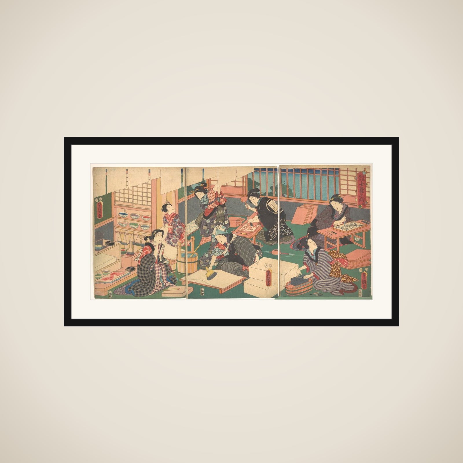 Artisans, from the series "An Up-to-Date Parody of the Four Classes" framed