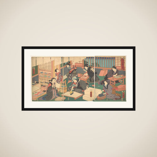 Artisans, from the series "An Up-to-Date Parody of the Four Classes" framed