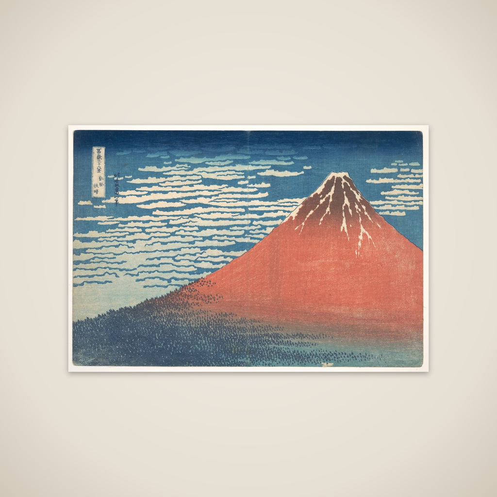 South Wind, Clear Sky (Gaifū kaisei), also known as Red Fuji, from the series Thirty-six Views of Mount Fuji (Fugaku sanjūrokkei) unframed print