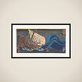 Ghosts of the Taira at Daimotsu Bay framed