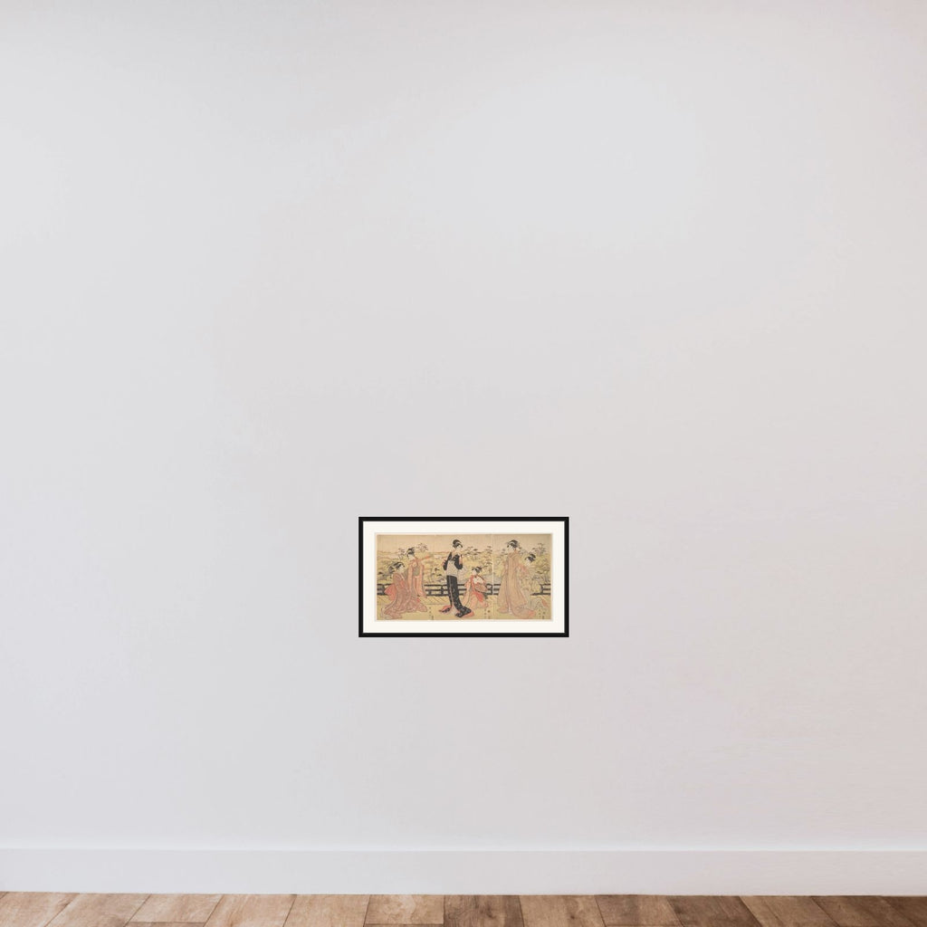 Women on a Veranda framed — shown to scale