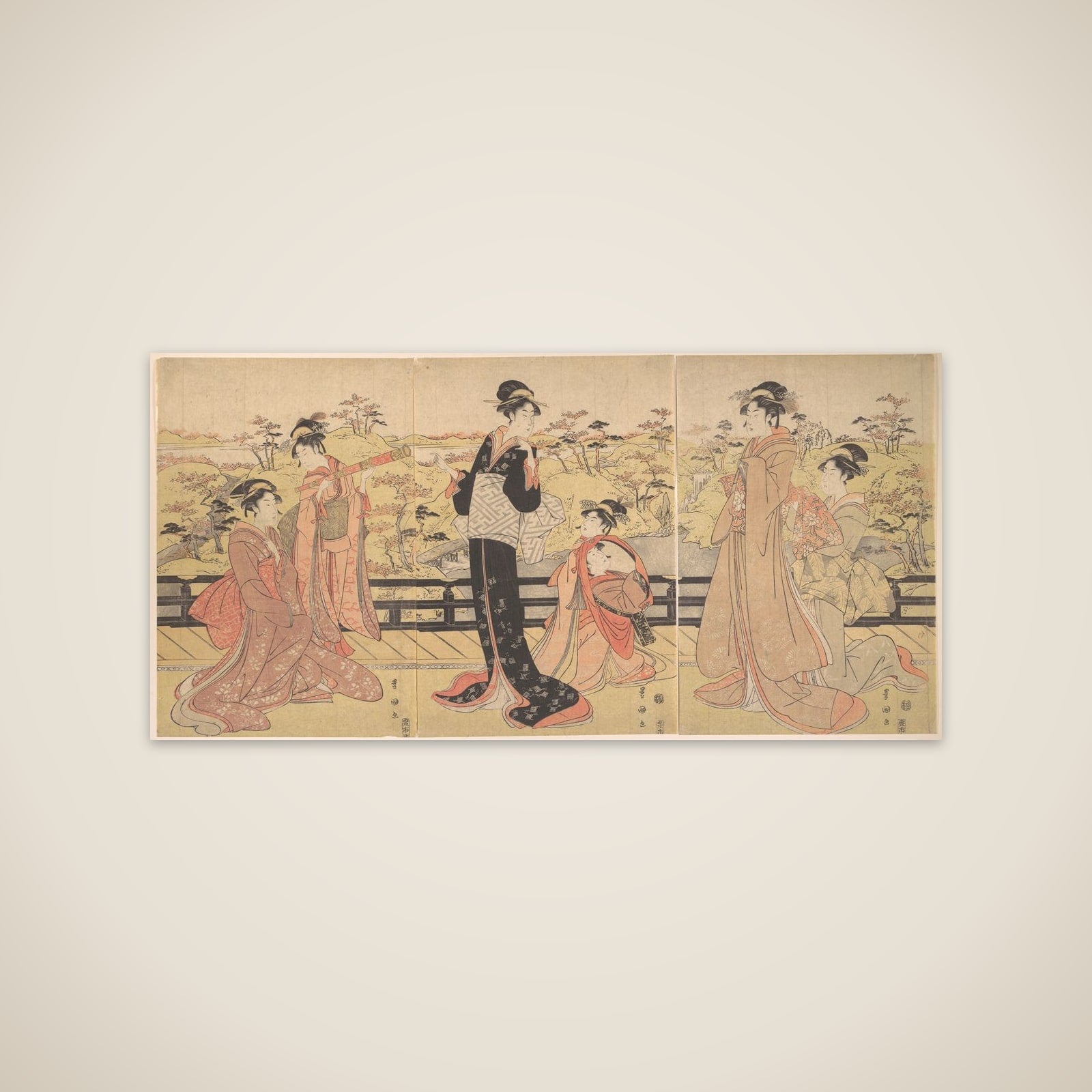 Women on a Veranda unframed print