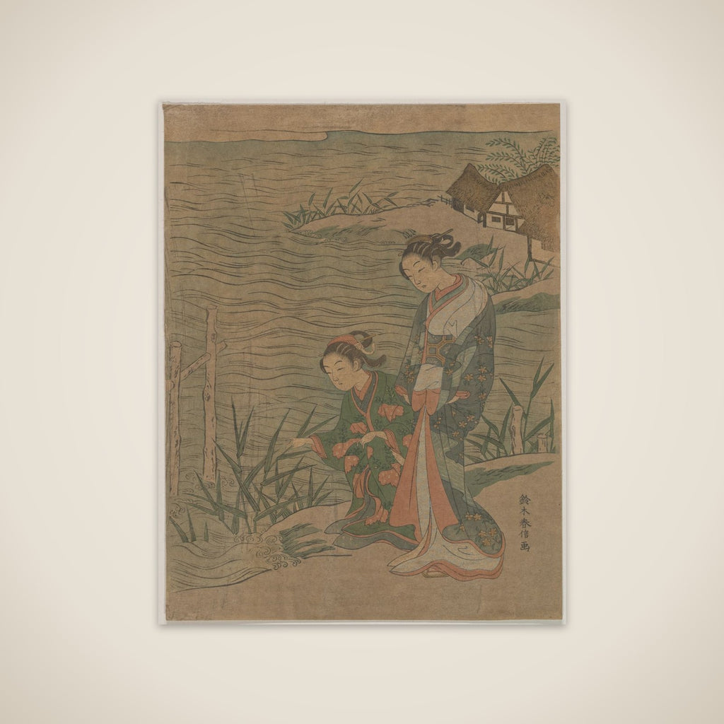 Two Young Ladies at the Shore unframed print