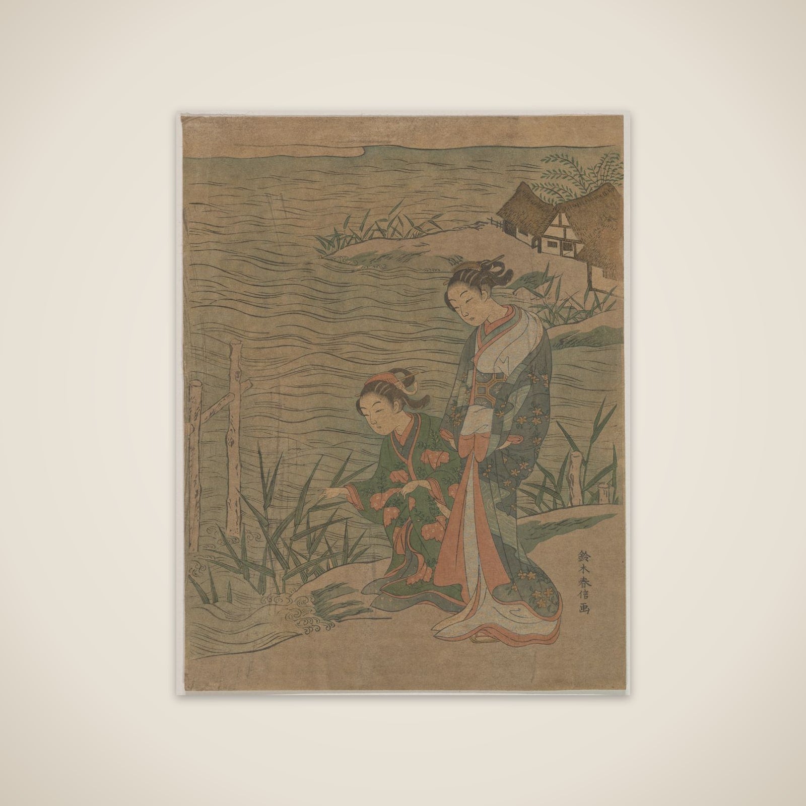 Two Young Ladies at the Shore unframed print