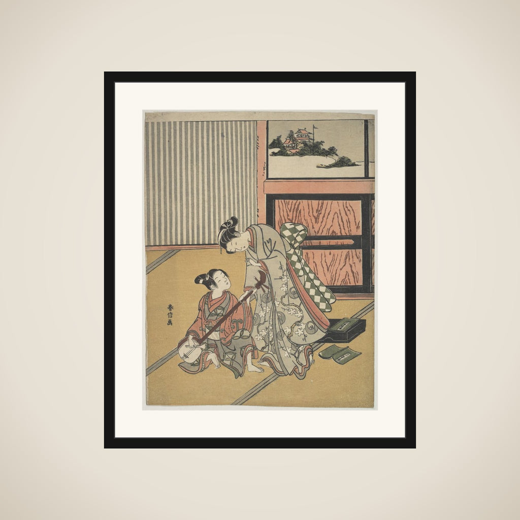 The Music Lesson framed