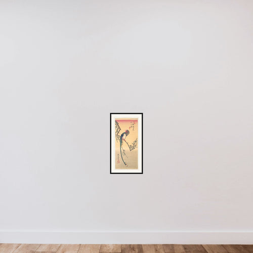 Bird on a Plum Branch framed — shown to scale