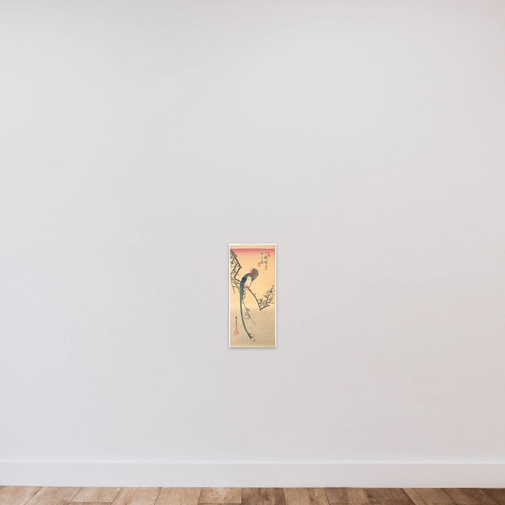 Bird on a Plum Branch unframed — shown to scale