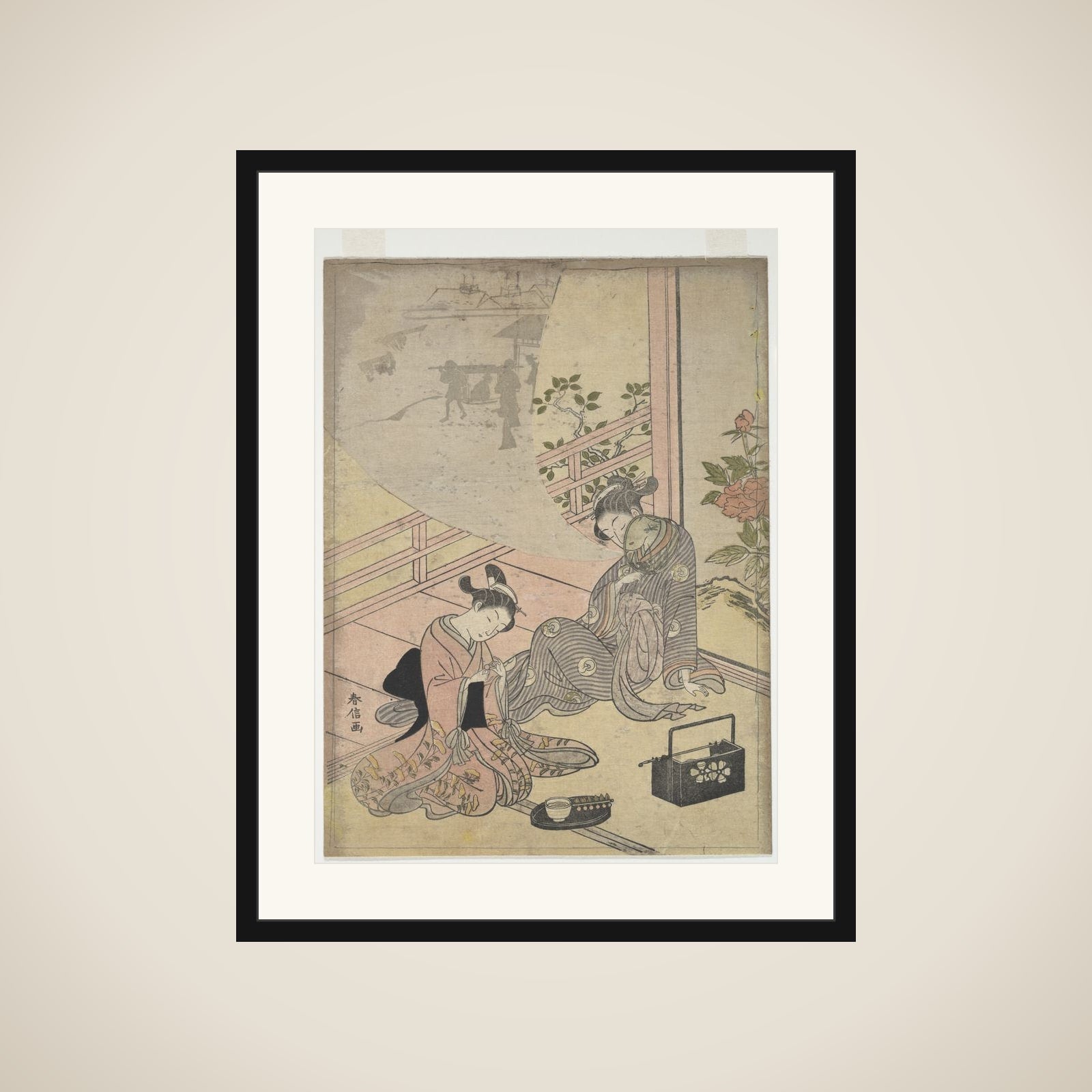 Parody of the Tale of Young Man Lu: Courtesan Dreaming framed