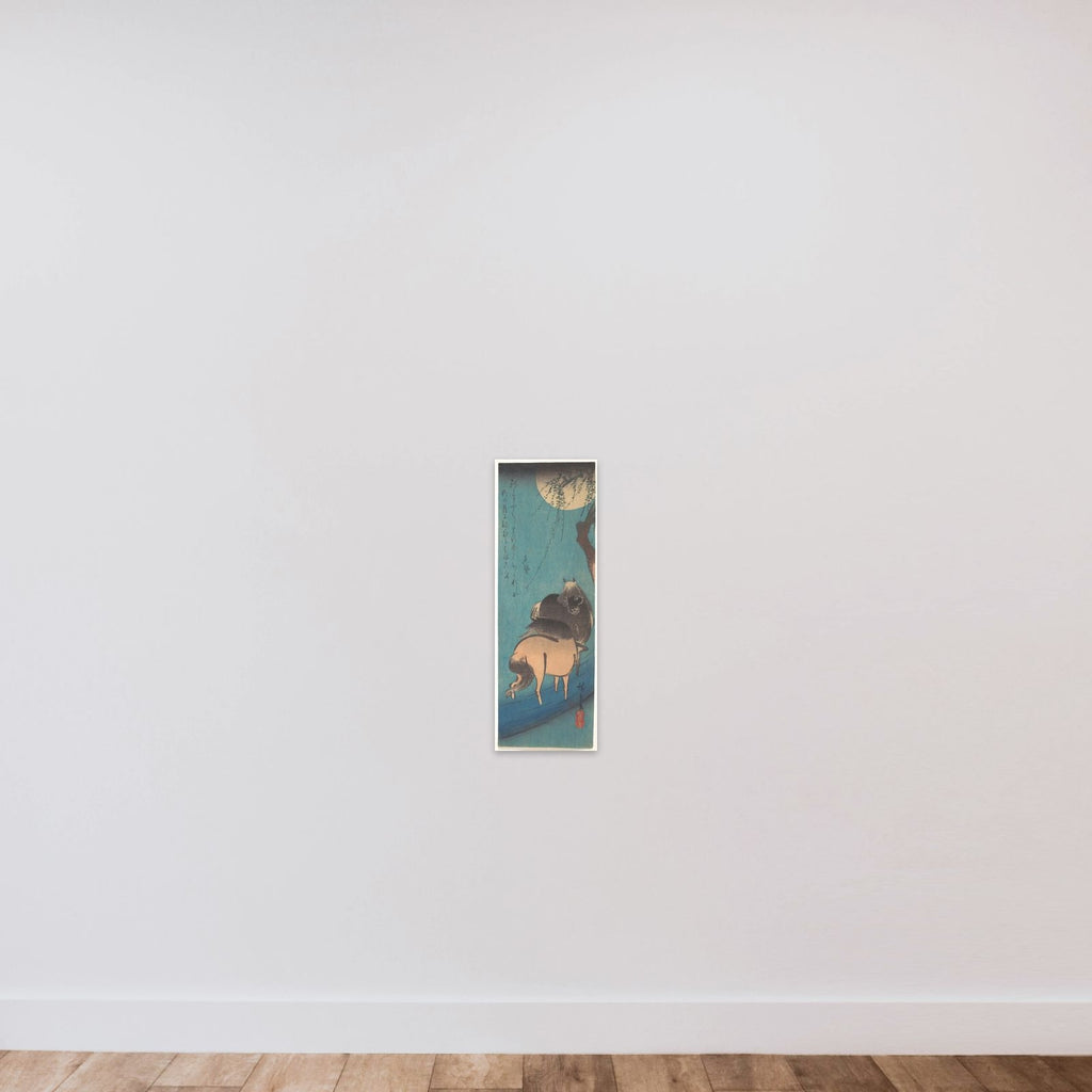 Two Horses Beneath the Moon unframed — shown to scale