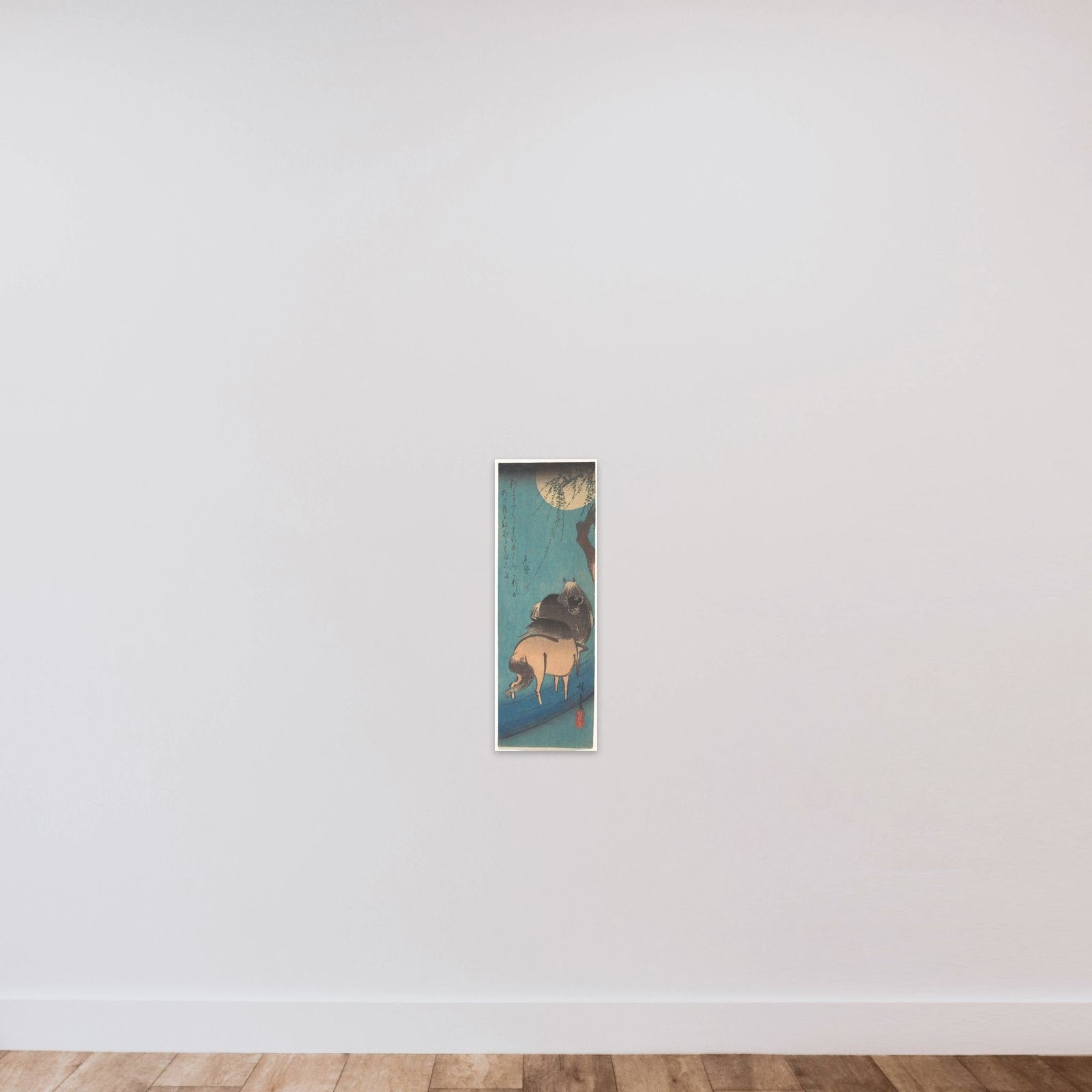 Two Horses Beneath the Moon unframed — shown to scale