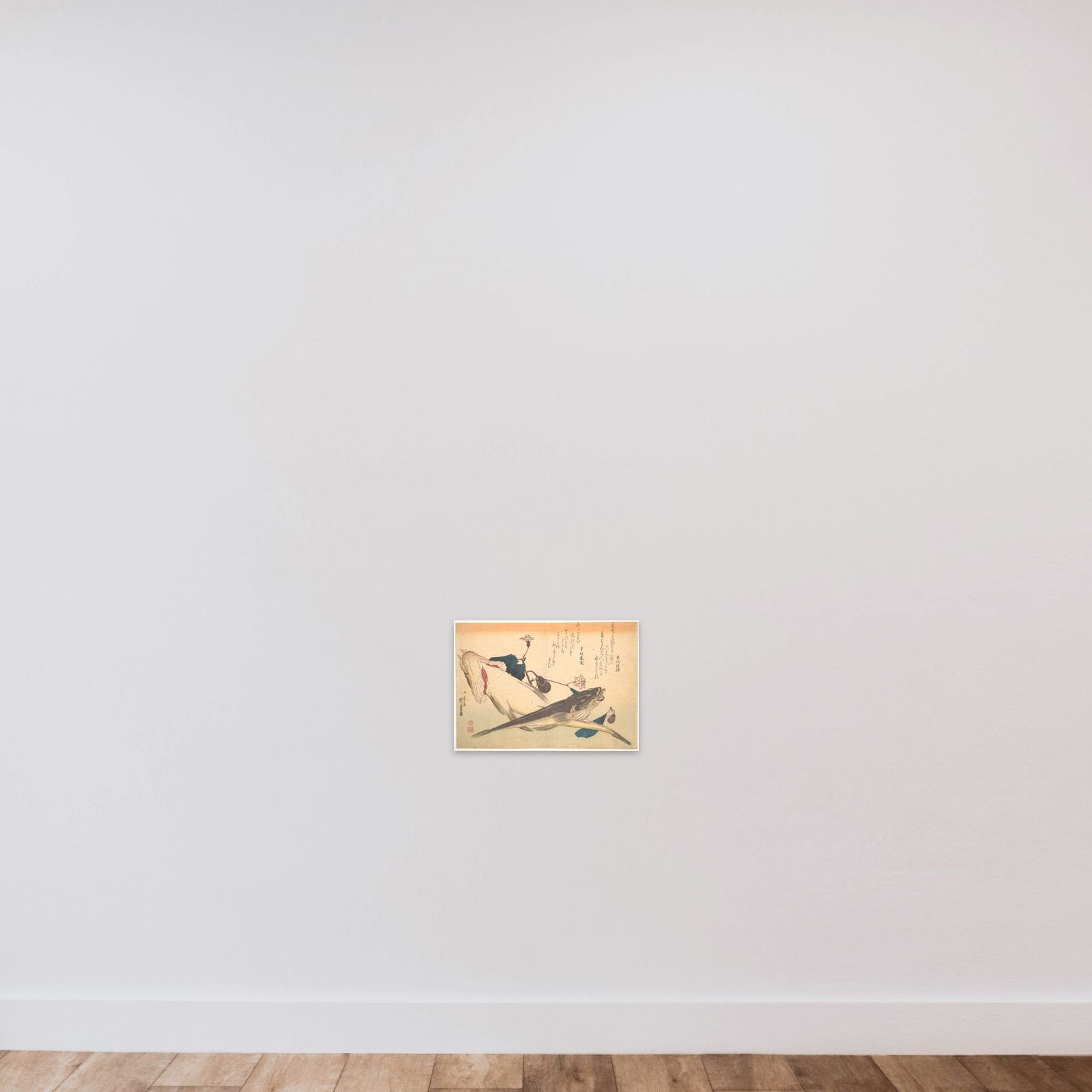 Kochi Fish with Eggplant, from the series Uozukushi (Every Variety of Fish) unframed — shown to scale