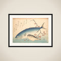 Fugu and Inada Fish, from the series Uozukushi (Every Variety of Fish) framed