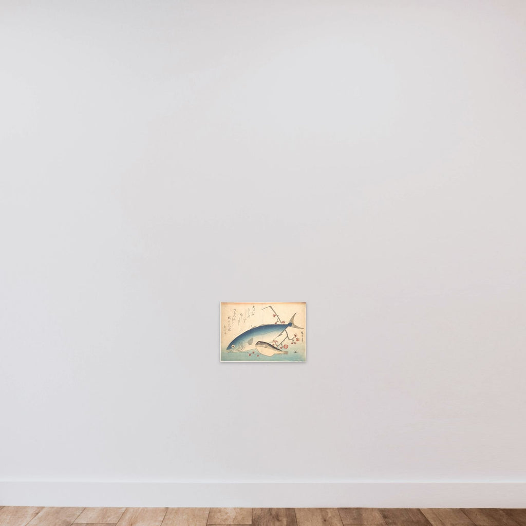 Fugu and Inada Fish, from the series Uozukushi (Every Variety of Fish) unframed — shown to scale