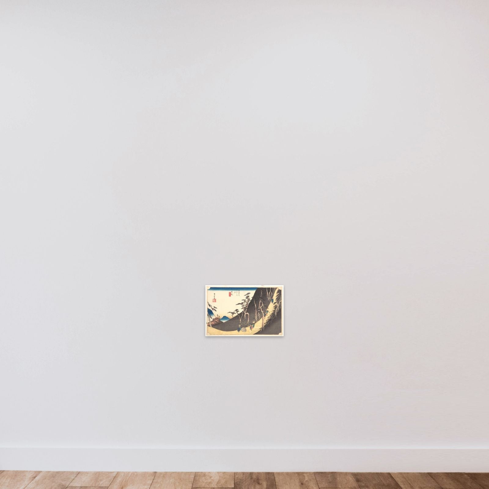 Station Twenty-six: Nissaka, Sayo no Nakayama, from the Fifty-three Stations of the Tokaido unframed — shown to scale
