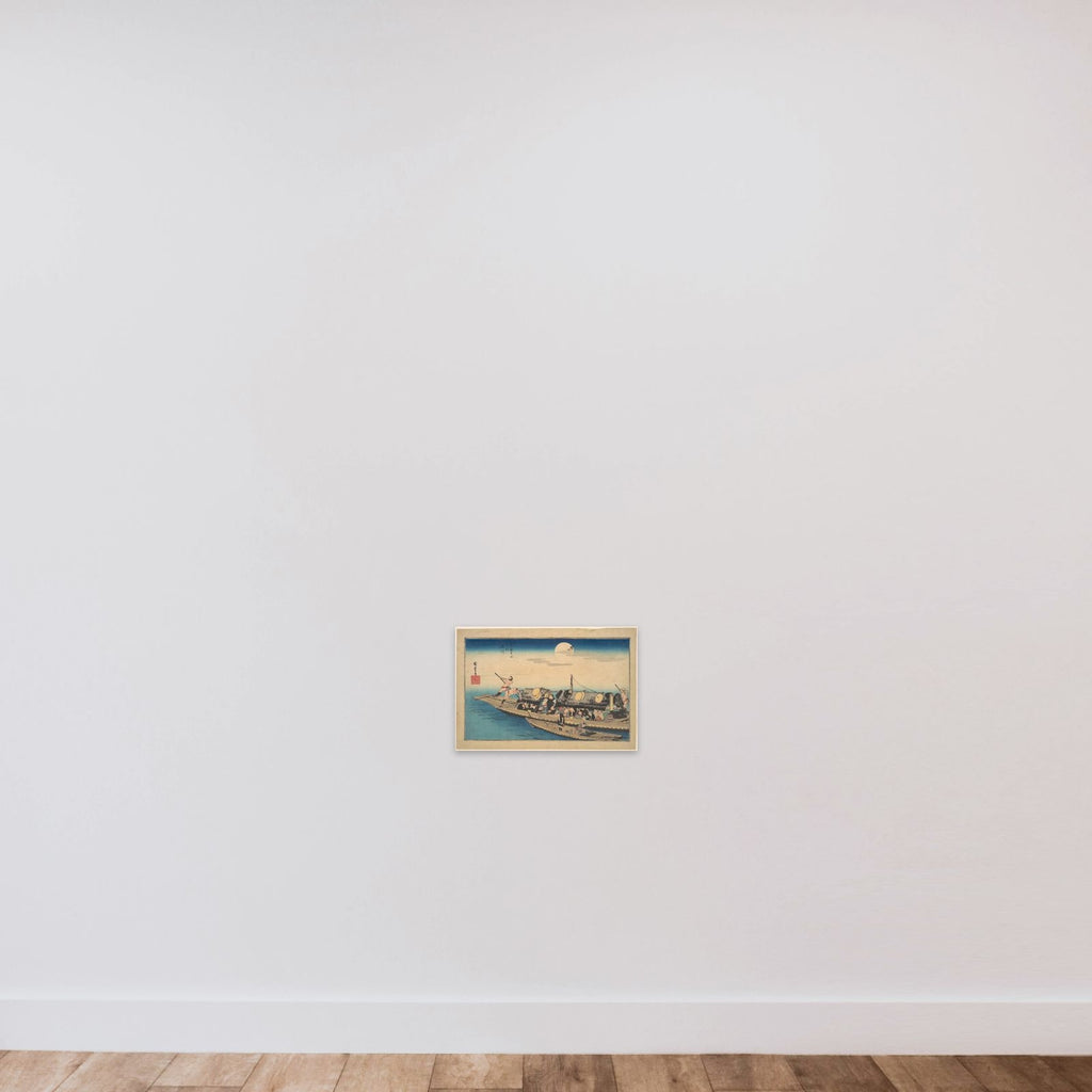 The Yodo River, from the series Famous Places of Kyoto (Kyoto meisho no uchi, Yodo-gawa) unframed — shown to scale