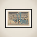 Gion Shrine in Snow framed