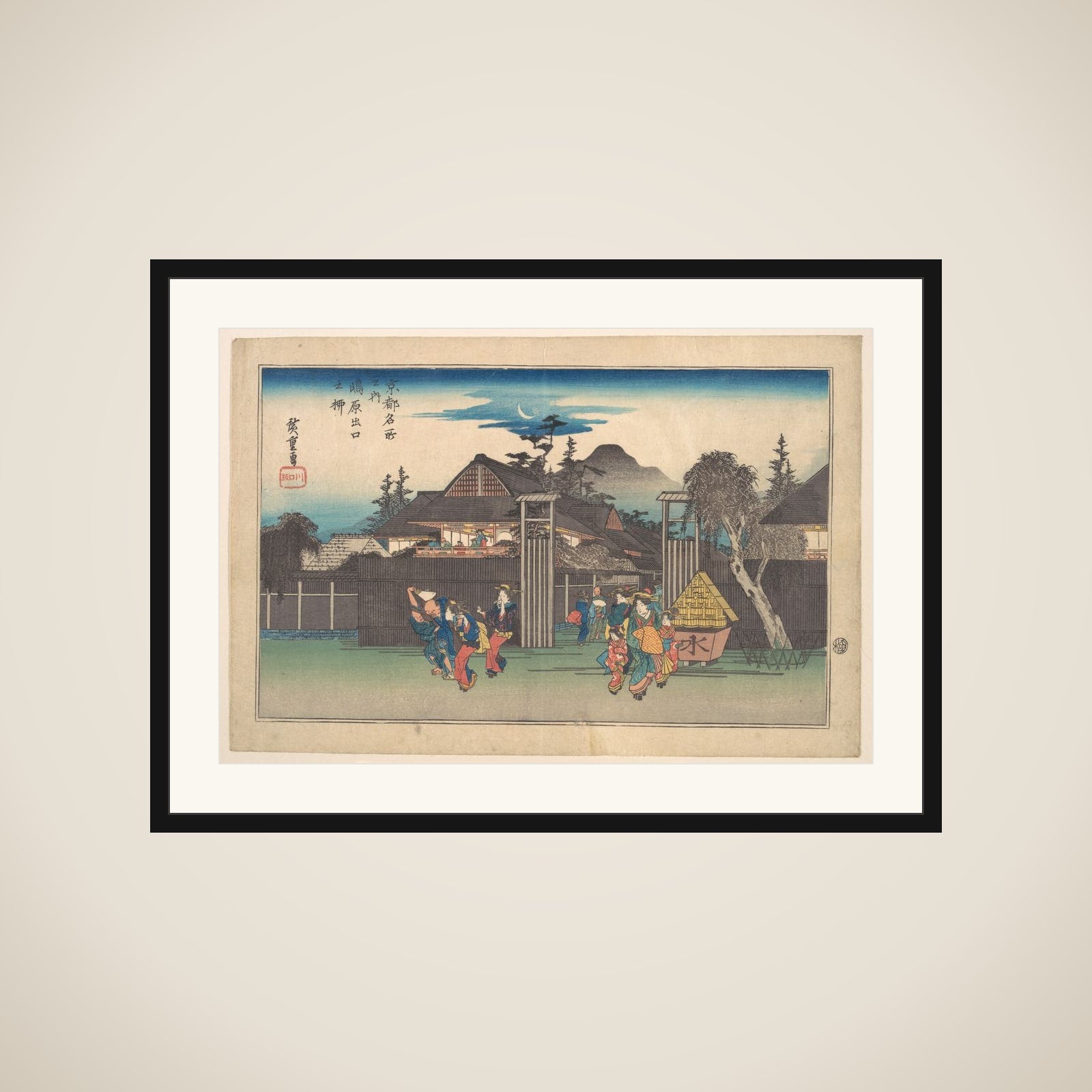 Gate of the Shimbara framed