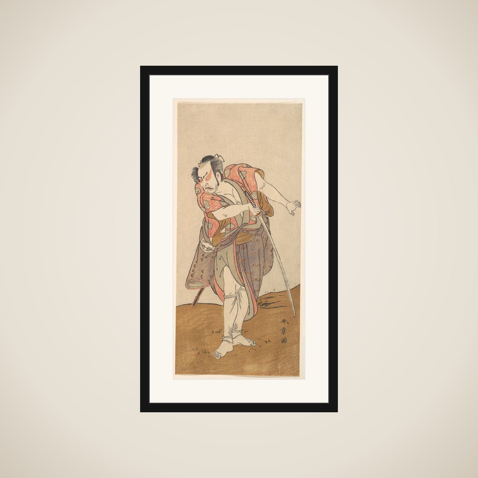 The Actor Otani Hiroyemon III framed