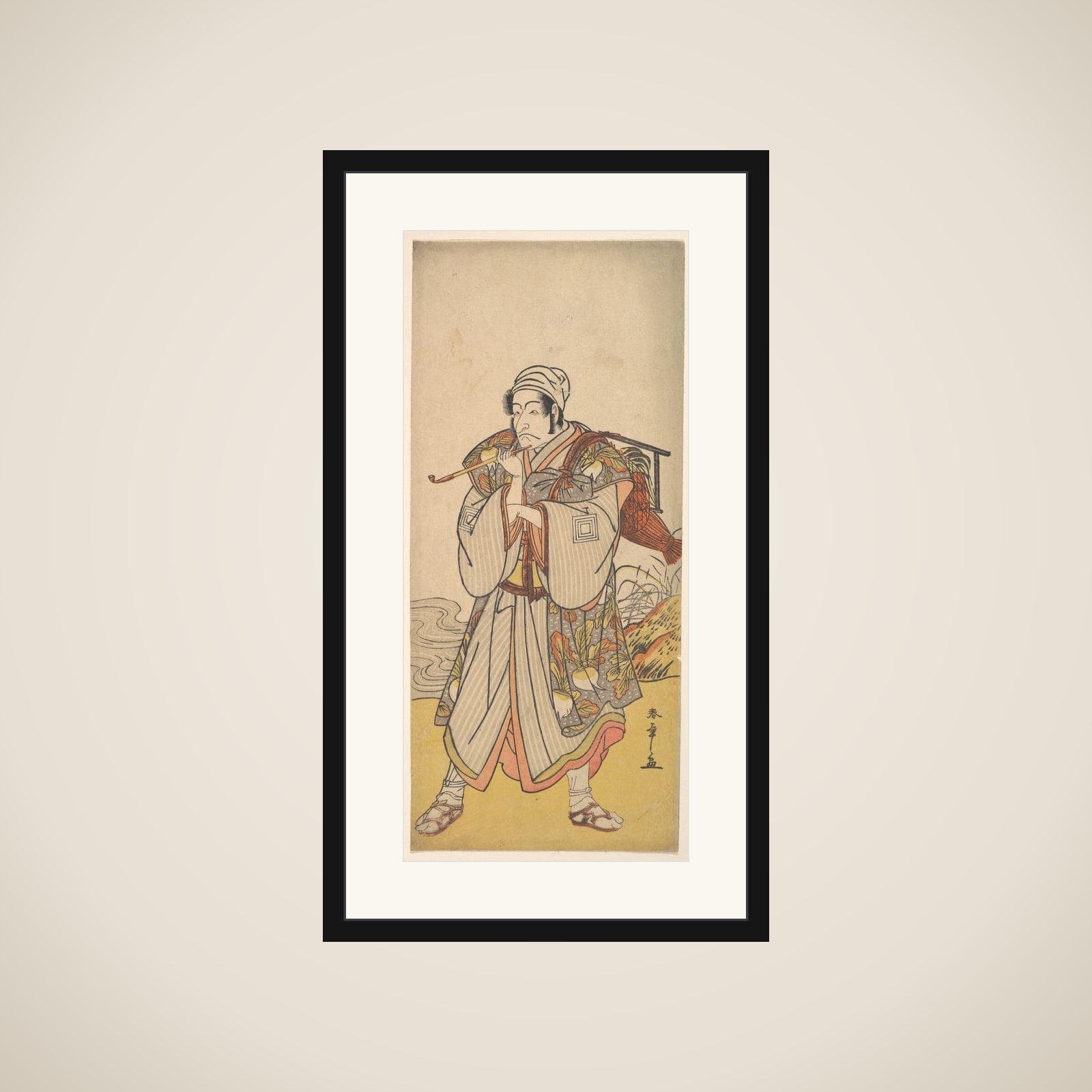 The Actor Danjuro III as an Itinerant Peddler framed