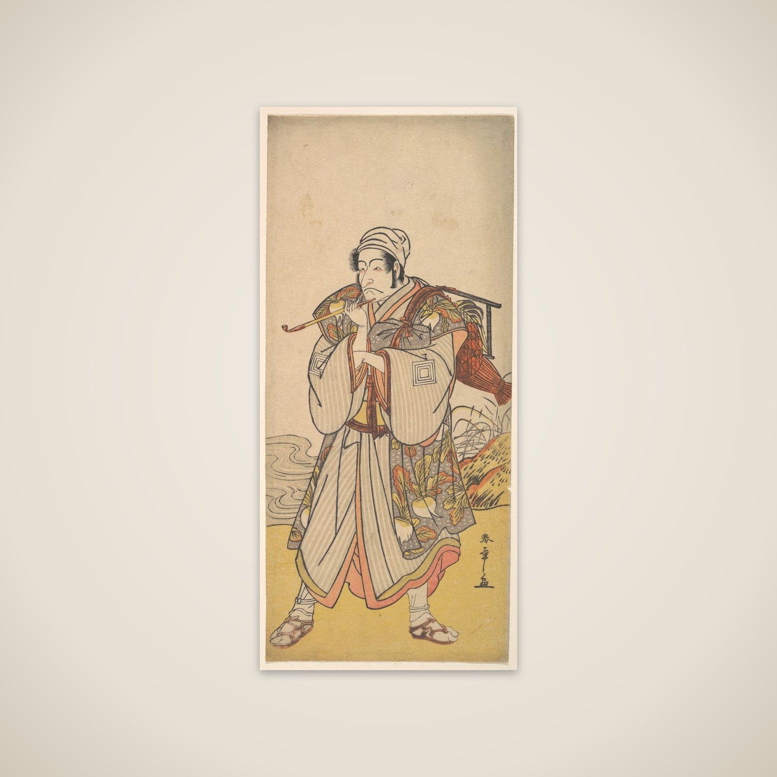 The Actor Danjuro III as an Itinerant Peddler unframed print