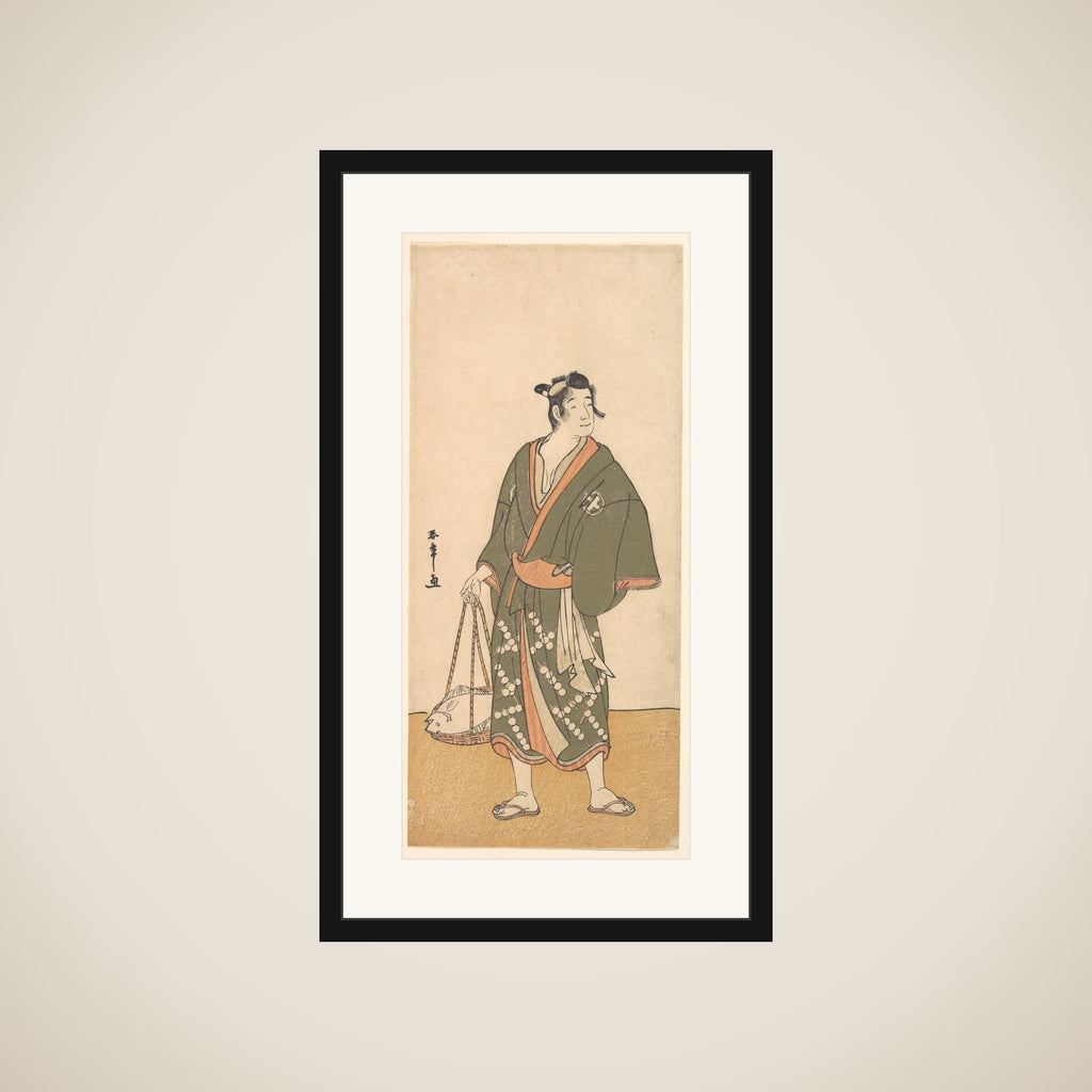 The Actor Otani Hiroemon III as a Fish Peddler framed
