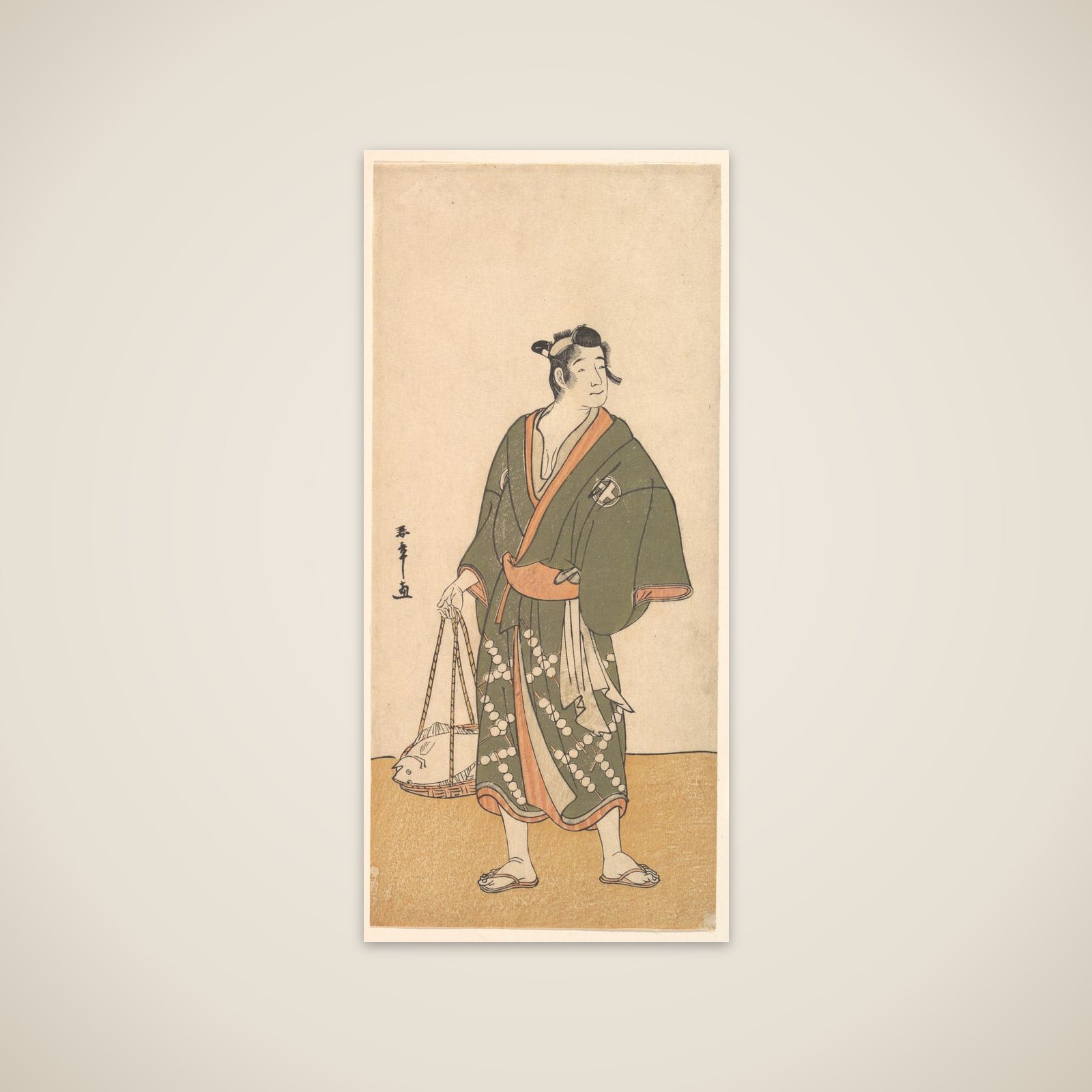 The Actor Otani Hiroemon III as a Fish Peddler unframed print