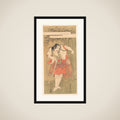 The Actor Nakamura Sukegoro I with His Sword Drawn in a Defiant Attitude framed