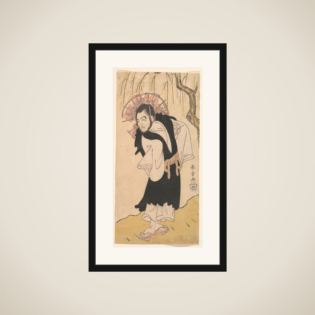 The Actor Nakamura Utaemon I as a Monk under a Willow Tree framed