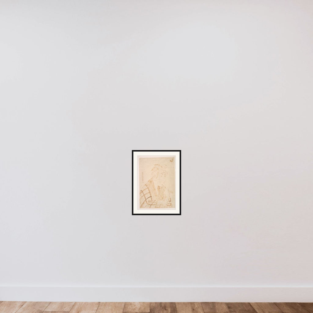 The Actor Matsumoto Koshiro as Banzuin Chobei framed — shown to scale