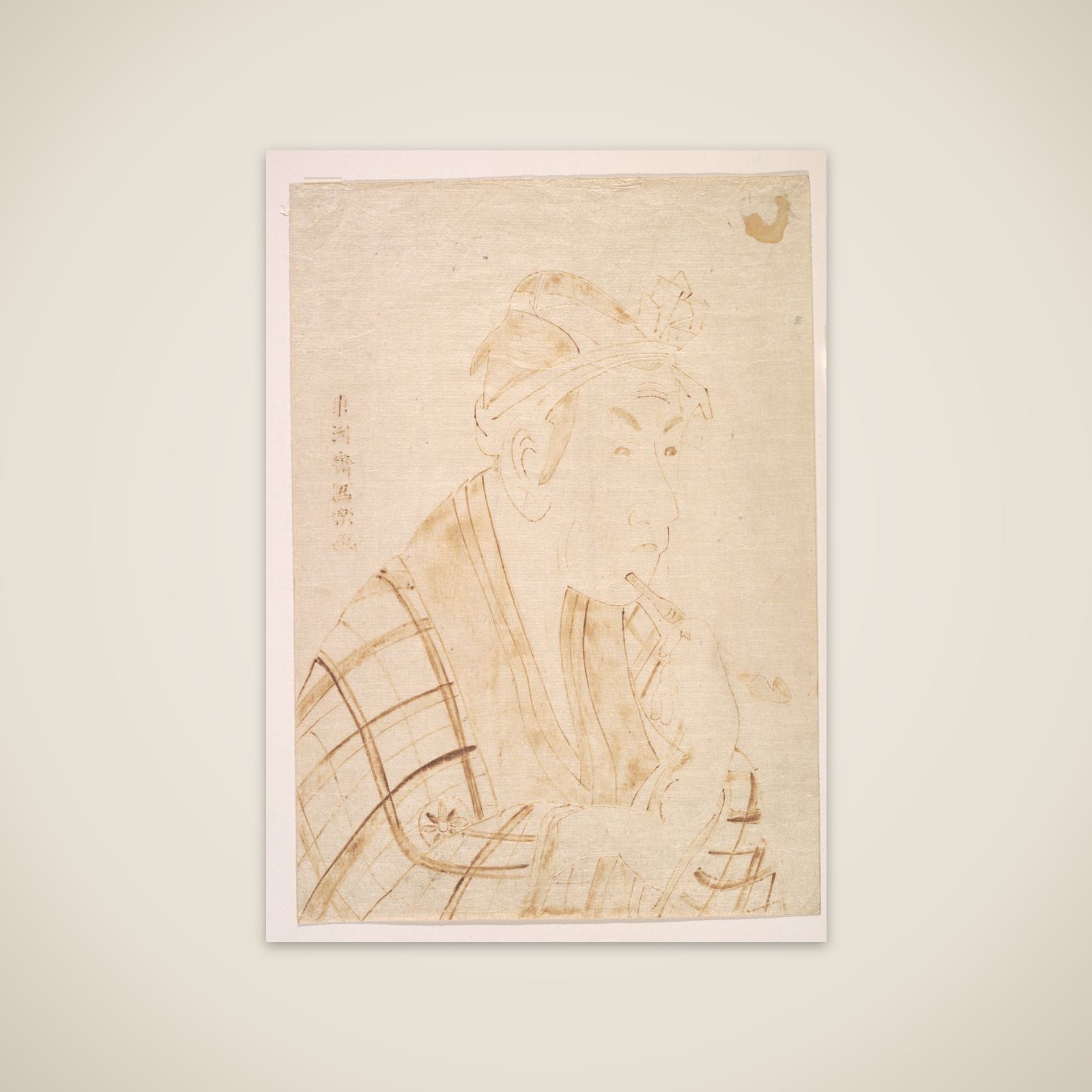 The Actor Matsumoto Koshiro as Banzuin Chobei unframed print