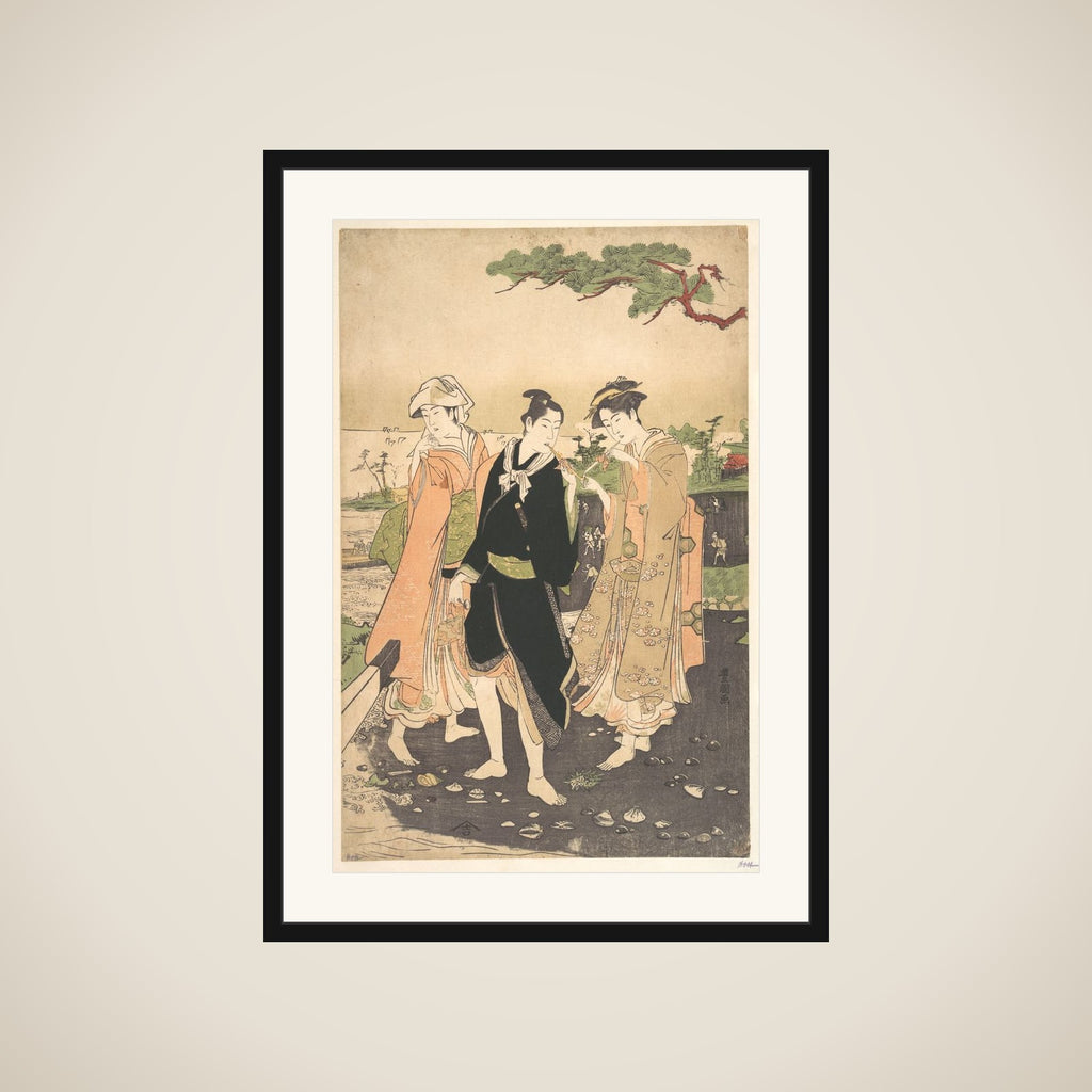 Along the Seashore at Futami framed