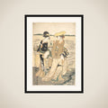 Three Young Ladies by the Seashore framed