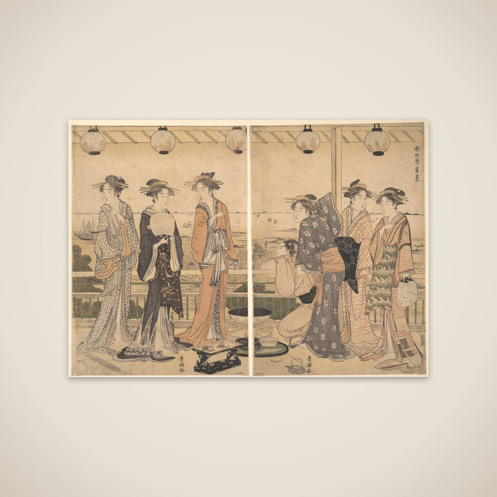 The Four Seasons in Southern Edo: A Summer Scene (Minami shiki;  Natsu [no] kei) unframed print