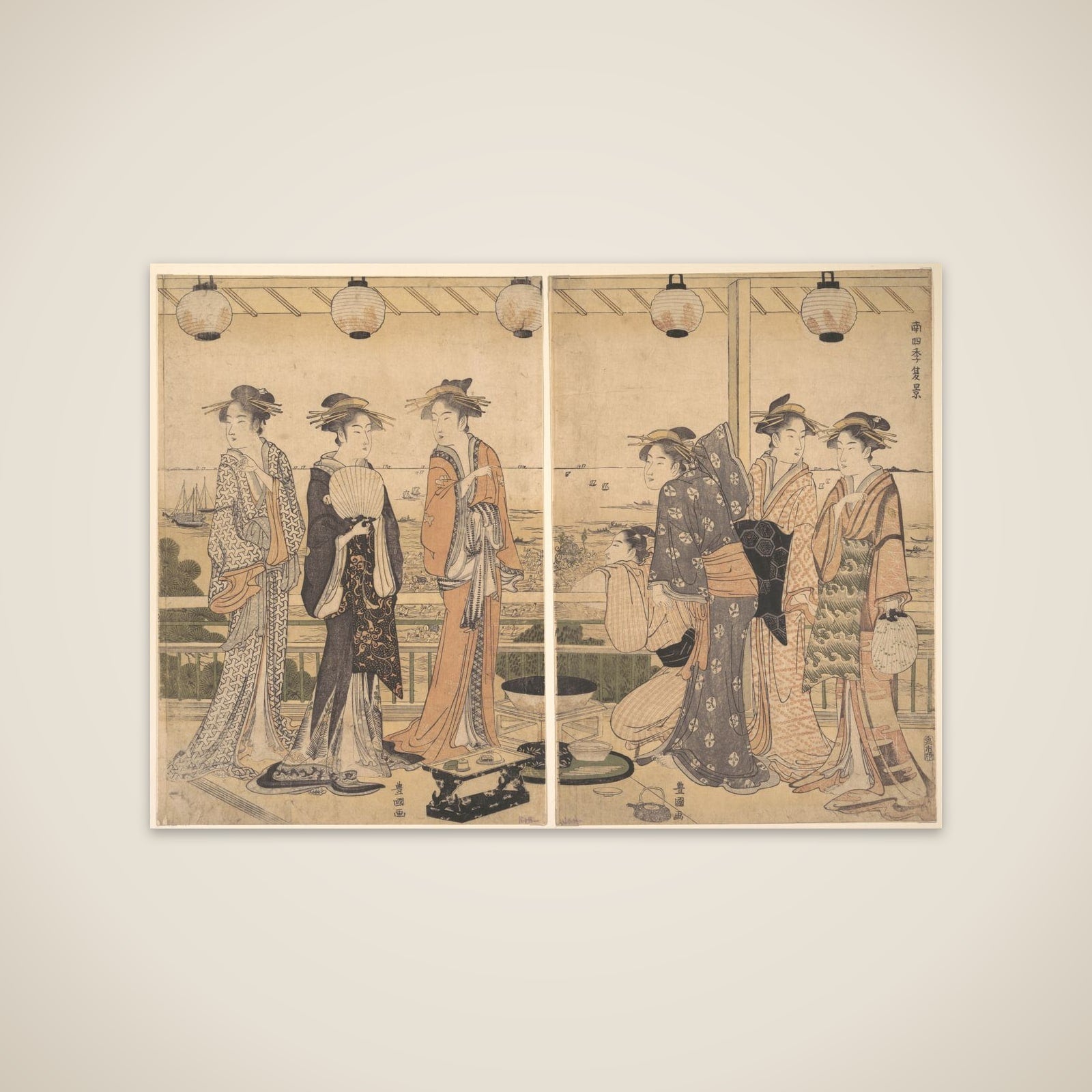 The Four Seasons in Southern Edo: A Summer Scene (Minami shiki;  Natsu [no] kei) unframed print