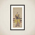 Danjurō V as Kakogawa Honzō with a Komuso Hat and a Flageolet framed
