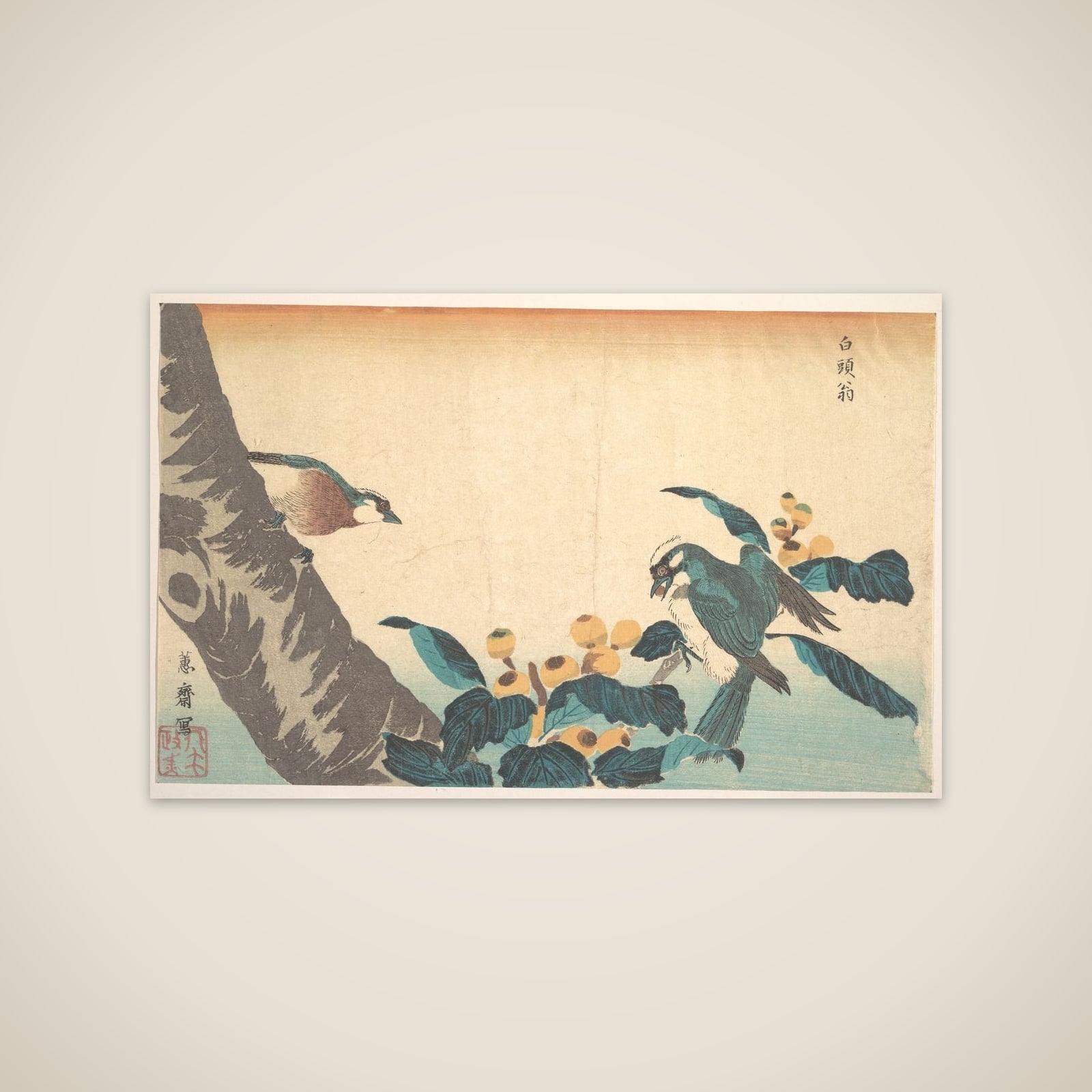 Birds and Flowers unframed print