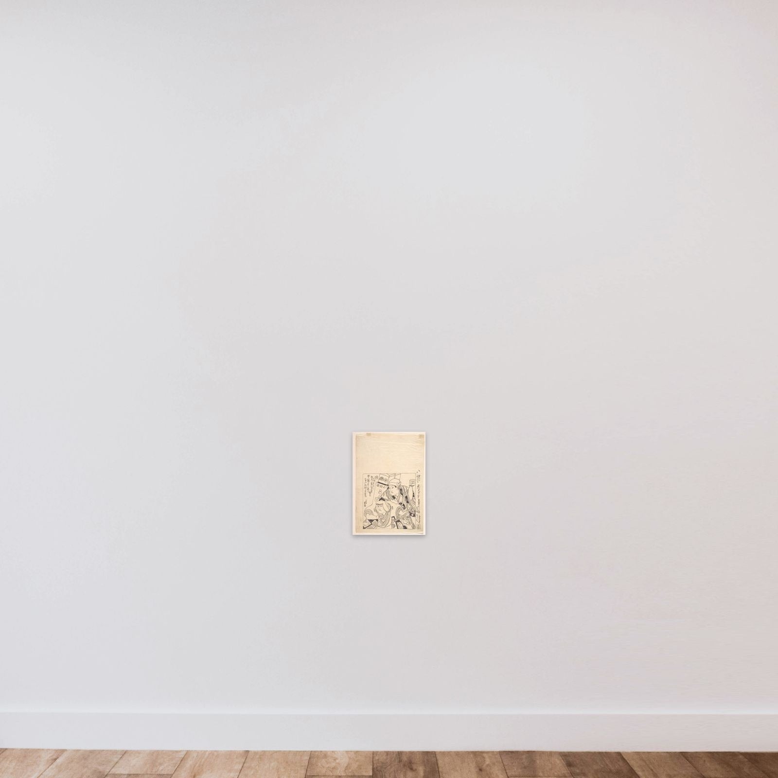 Shitaku and Sansho VII in Soga Kyodai (a Kabuki Play of the Soga Brothers) unframed — shown to scale